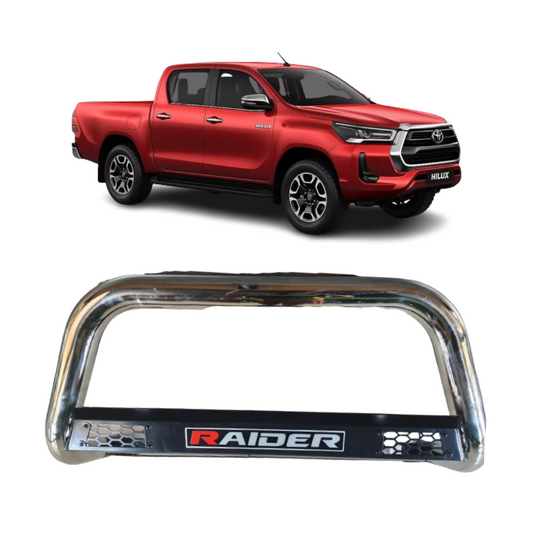 Toyota Hilux Nudge bar stainless chrome with mesh 2016+