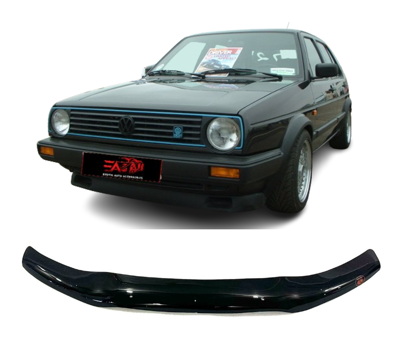 Golf 2 Gloss Black bonnet guard