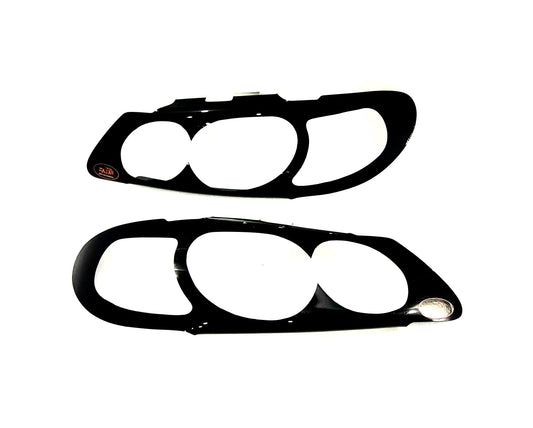 Almera 04-10  Gloss Black Headlight shields
