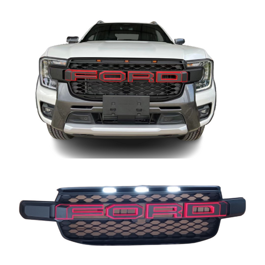 Ford Ranger T9 Grill red Ford lettering with LEDs 2023+