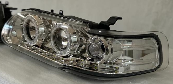 Toyota Tazz headlight set Chrome LEDs+xenons