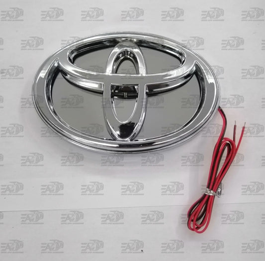 Toyota Silver Badge with LED 135x95mm