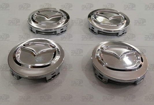 Mazda chrome center caps set 52mm