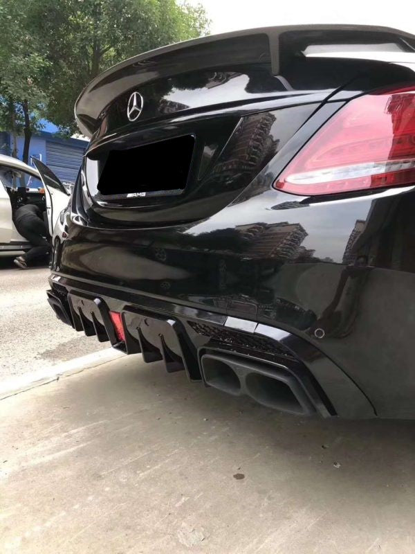 C-Class W205 to Brabus style diffuser with tailpipes
