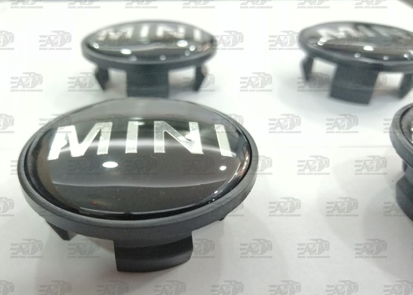 Mini Cooper gloss black center caps set 4 piece 54mm