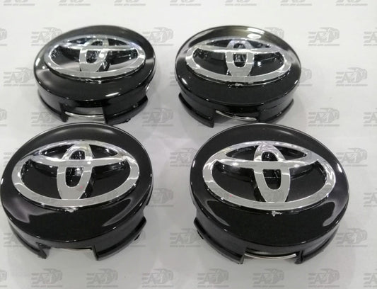 Toyota black center caps set 62mm