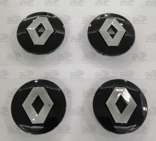 Renault black center caps set 57mm