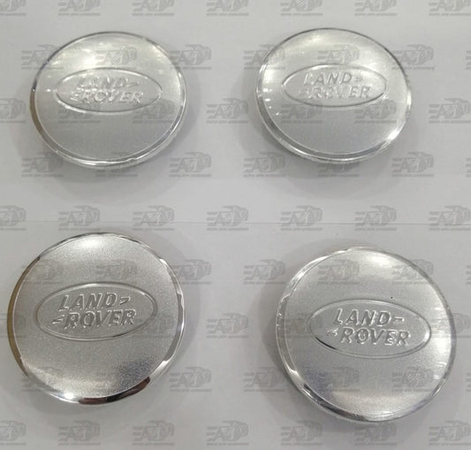 Land Rover silver center caps set 63mm