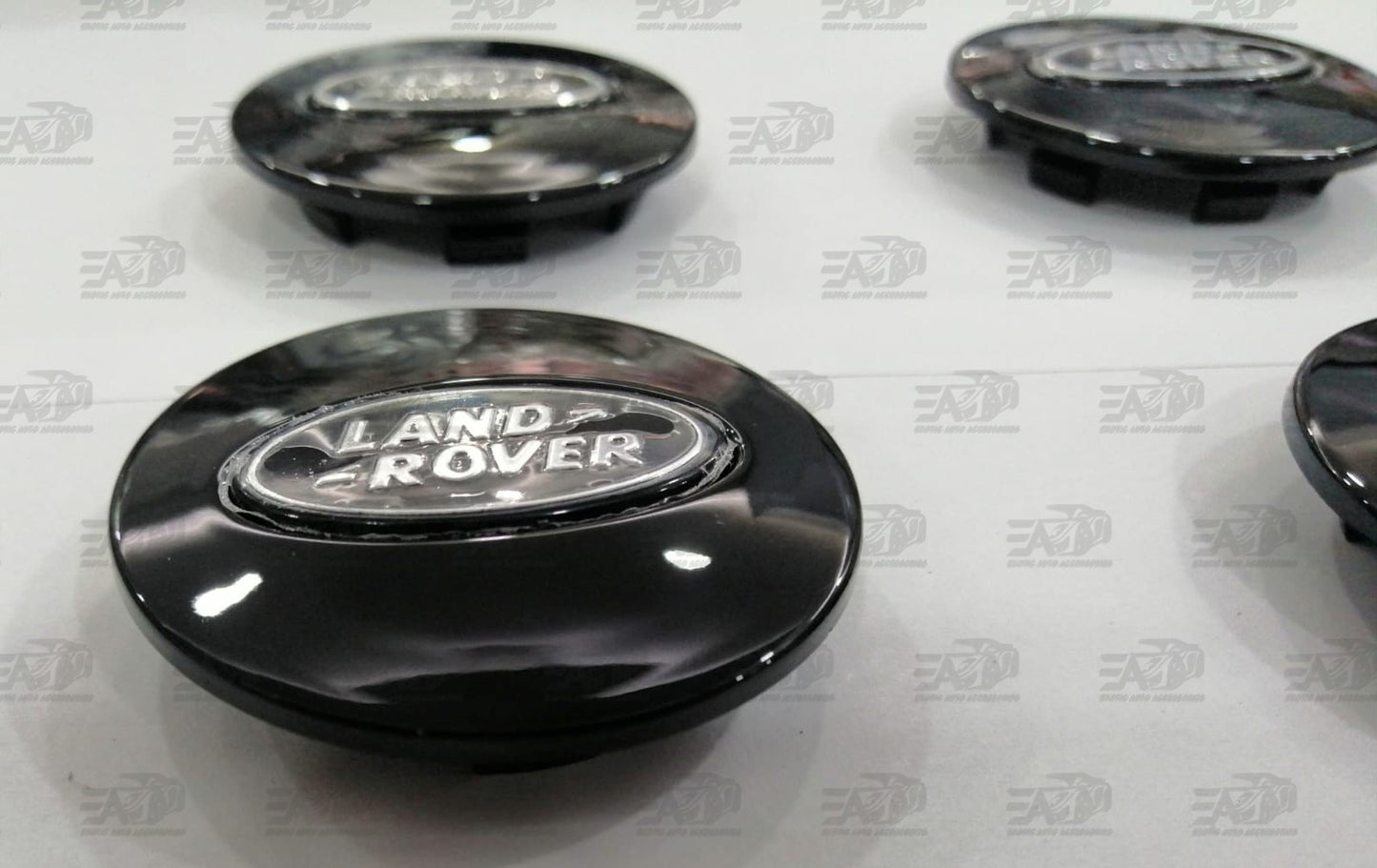 Land Rover black center caps set 63mm