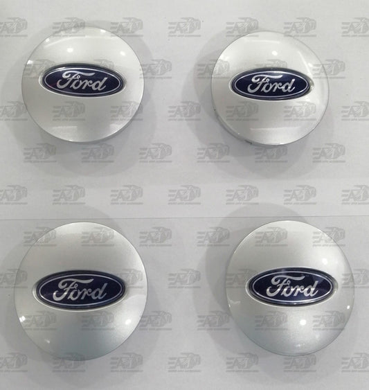 Ford silver center caps set 67mm