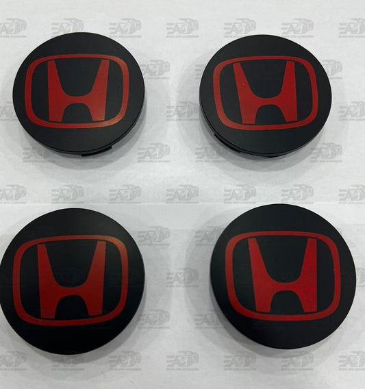 Honda red logo center center caps set 69mm