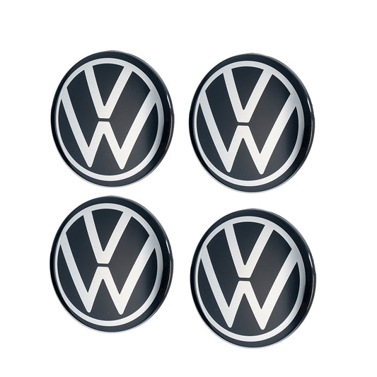 VW NEW LOGO CENTER CAPS SET 4PC 65MM