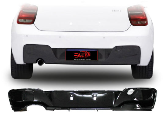 F20 gloss black rear diffuser single pipe double sided 2012-2015