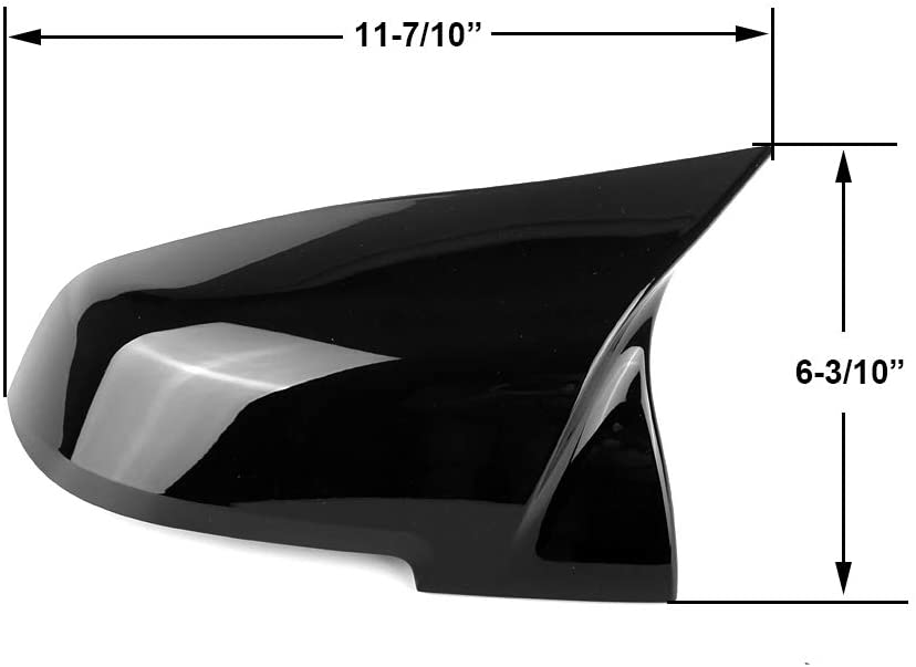 F22 gloss black M4 style mirror covers
