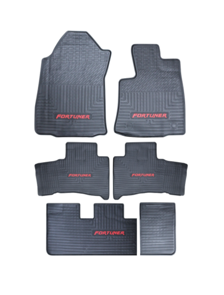 TOYOTA FORTUNER FLOOR MATS WITH RED LETTERING 2006-2022
