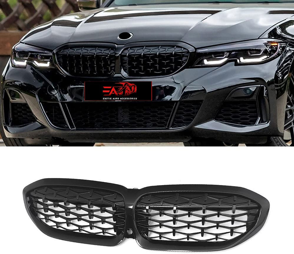 G20 gloss black diamond kidney grill