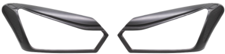 Isuzu Matt black headlight trim set 2016-2021