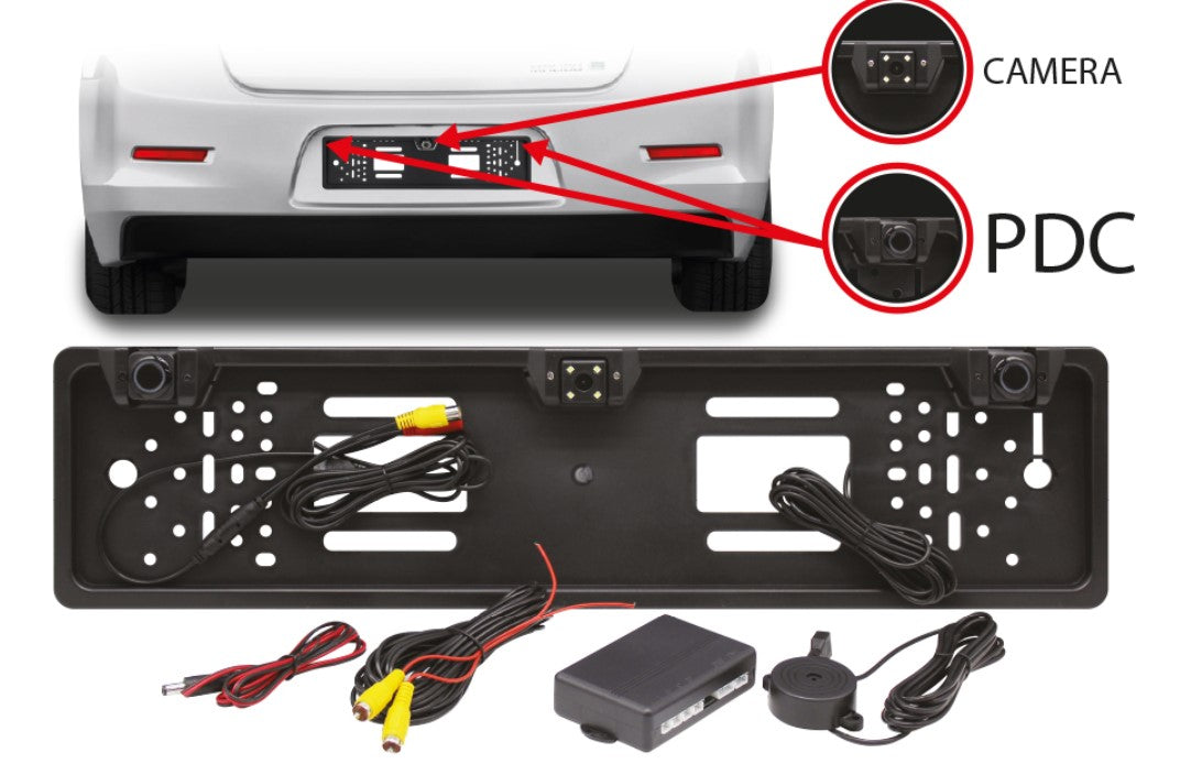 UNIVERSAL NUMBER PLATE REVERSE CAMERA+PDC