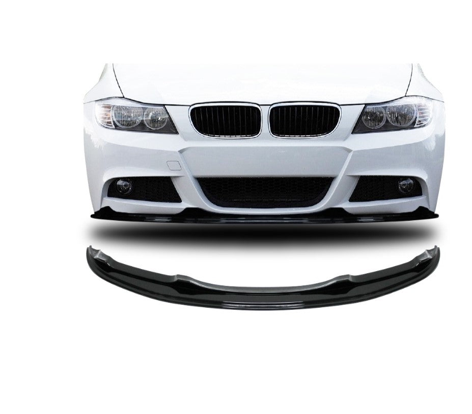 E90 LCI gloss black front lip 2009-2011