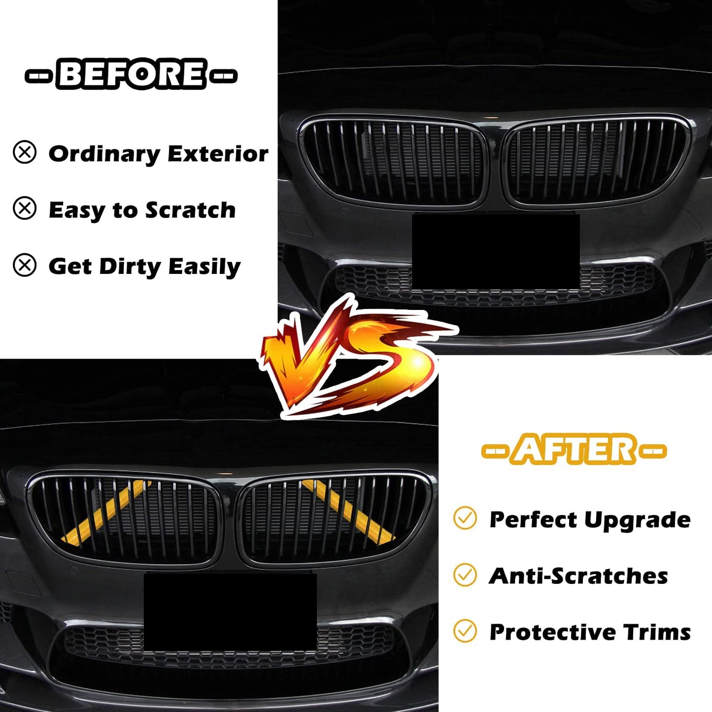 YELLOW INNER GRILL ROD COVERS