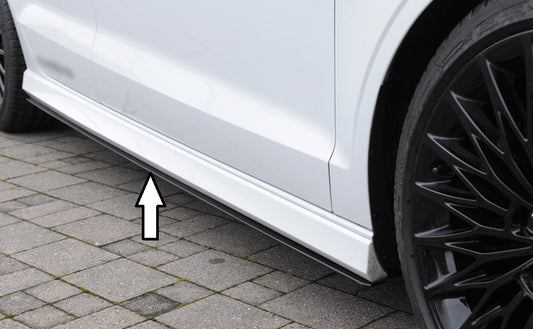 Audi A3 white side skirts 2015-2021
