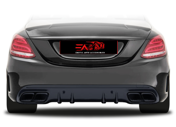 C-Class W205 C63 style diffuser with pipes