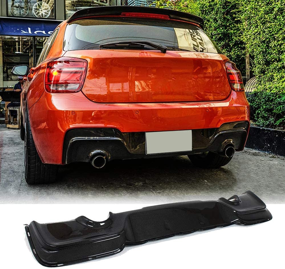 F20 gloss black rear diffuser single pipe double sided 2012-2015