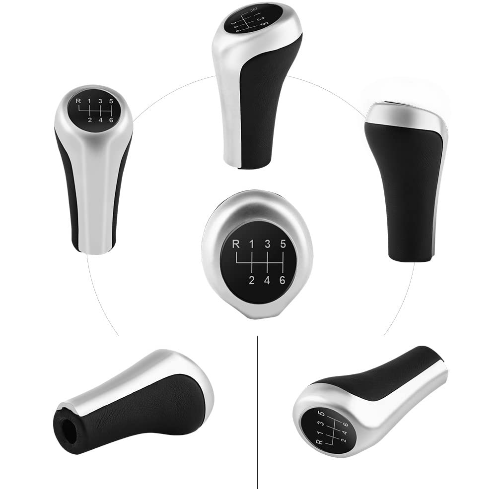 E90 silver gear knob lever 5/6 speed