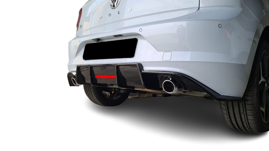 Polo 8 gloss black Karbel diffuser with tail pipes
