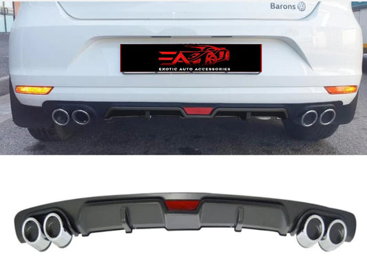 Polo 6 universal 4-pipe rear diffuser with silver tail pipes
