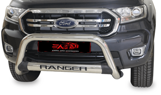 Ford Ranger chrome T7/T8 nudge bar non PDC 2016-2022